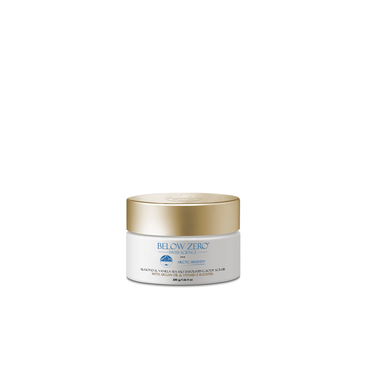 Below Zero Arctic Serenity Almond & Vanilla Sea Salt Exfoliating Body Scrub with Argan Oil & Vitamin E Booster